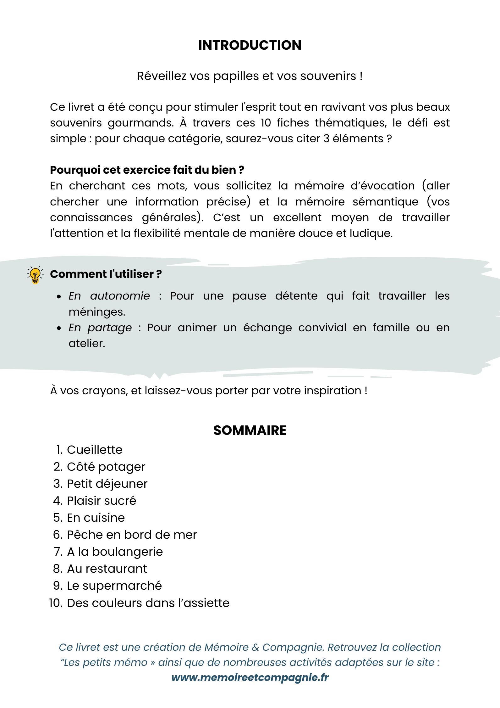 Les Petits Mémo - Les "Citez 3..." : 10 fiches de jeux sur le thème de la cuisine – Image 2