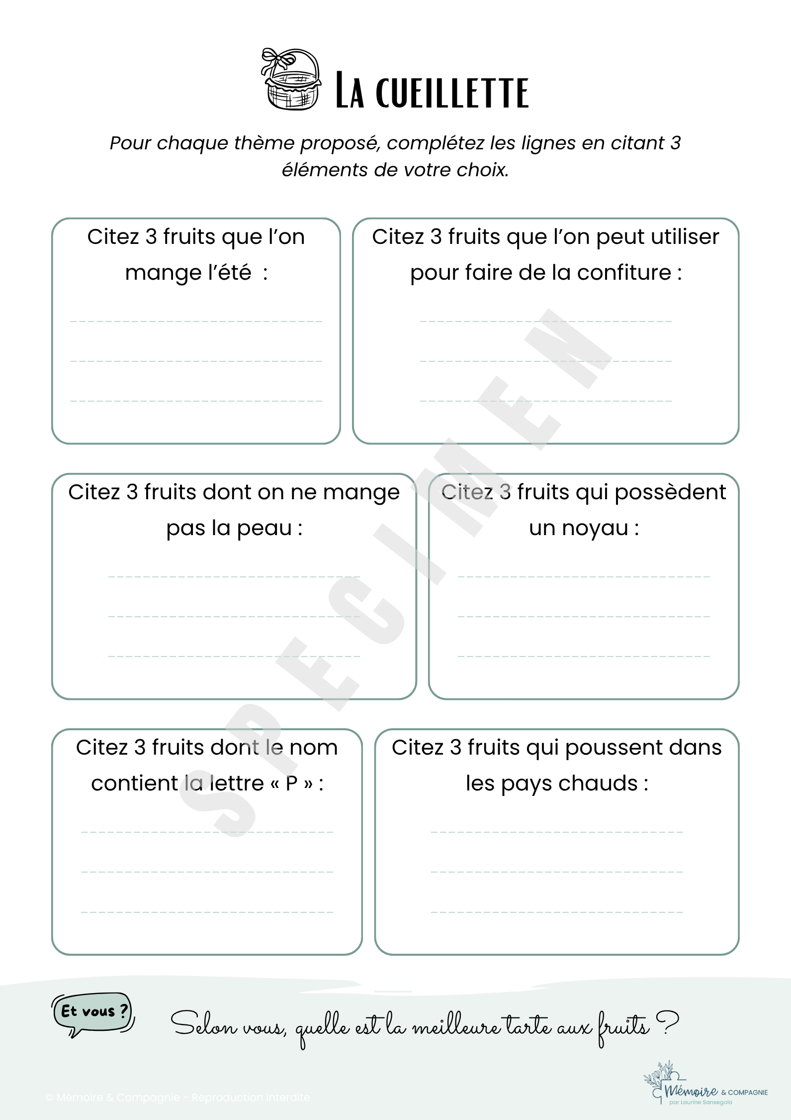 Les Petits Mémo - Les "Citez 3..." : 10 fiches de jeux sur le thème de la cuisine – Image 3