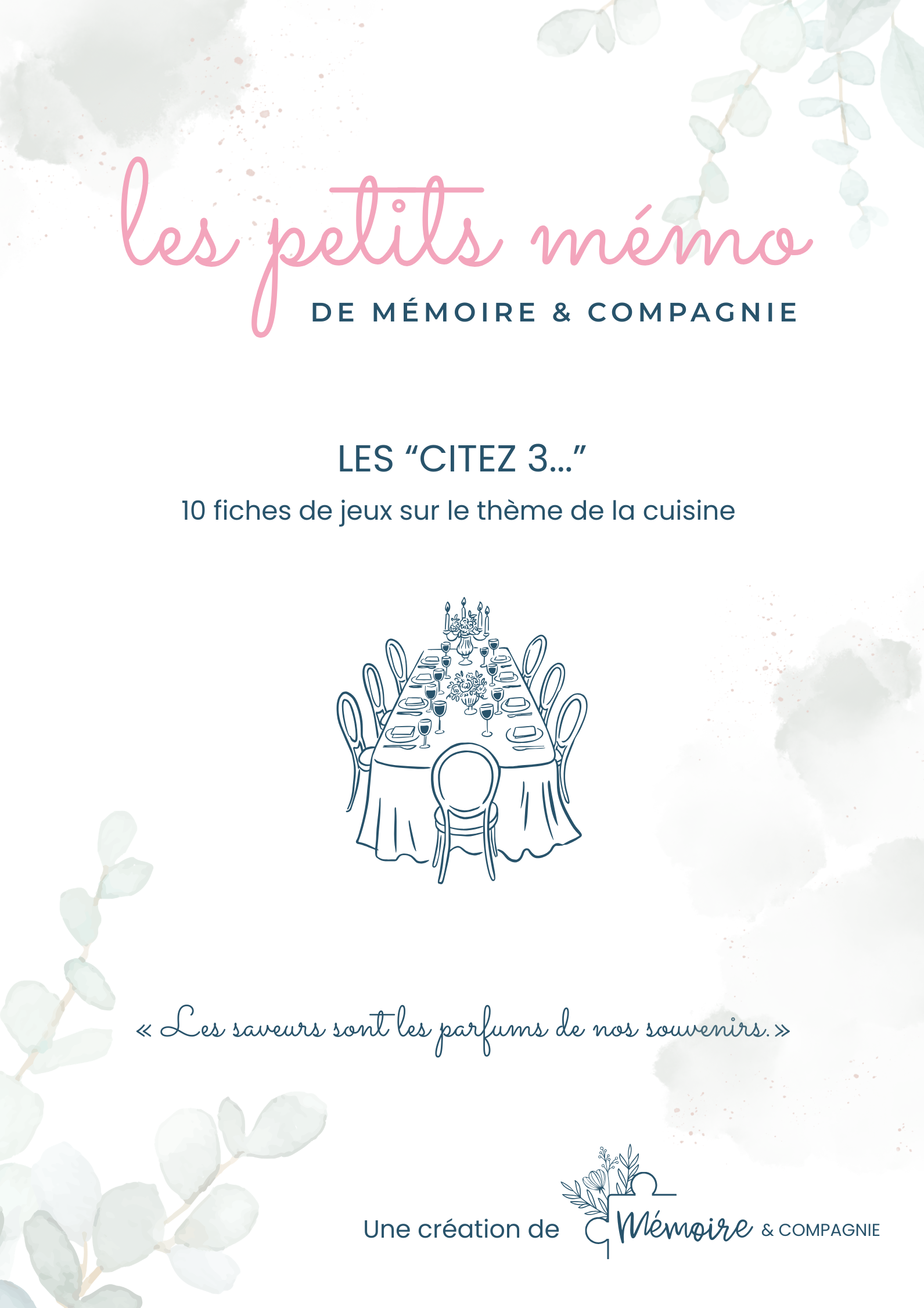 Les Petits Mémo - Les "Citez 3..." : 10 fiches de jeux sur le thème de la cuisine